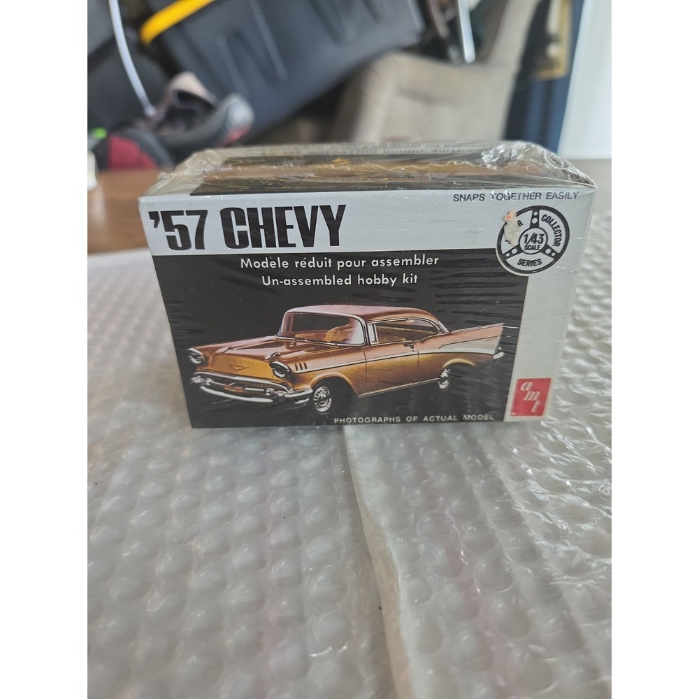 VINTAGE AMT 1957 CHEVY BELAIR MUSCLE CAR MODEL KIT 1:43 SCALE NEW IN BOX